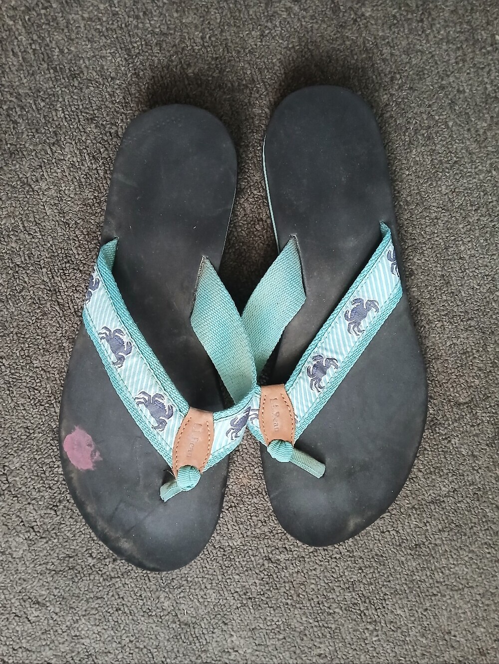L.L.Bean Women’s Thong Sandals Size 11M – Blue